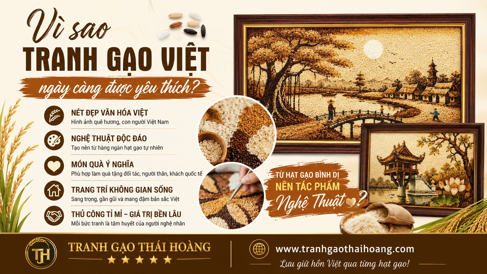Vì sao tranh gạo Việt ngày càng được yêu thích? Khám phá nghệ thuật độc đáo từ hạt gạo
