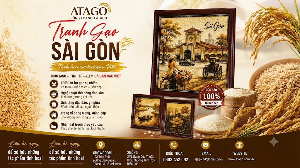 Tranh gạo Sài Gòn - Nghệ thuật được tạo nên từ hạt gạo Việt